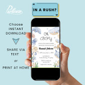 Onder het Zee Animals Nautical Oh Boy Baby shower Kaart