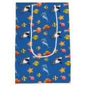 Onder het Zee Animals, Underwater Ocean Pattern Medium Cadeauzakje (Achterkant)