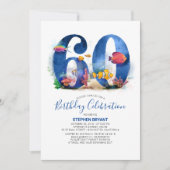 Onder het Zee - Aquarium Theme 60th Birthday Kaart (Voorkant)