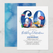Onder het Zee - Aquarium Theme 60th Birthday Kaart (Voorkant / Achterkant)