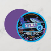 ONDER HET ZEE Aquarium Verjaardagsfeestuitnodiging Kaart (Voorkant / Achterkant)