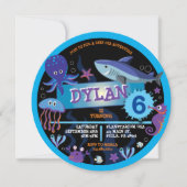 ONDER HET ZEE Aquarium Verjaardagsfeestuitnodiging Kaart (Voorkant)