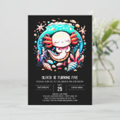 Onder het Zee Axolotl Online Verjaardag Kaart (Staand voorkant)