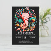 Onder het Zee Axolotl Printable Birthday Kaart (Staand voorkant)