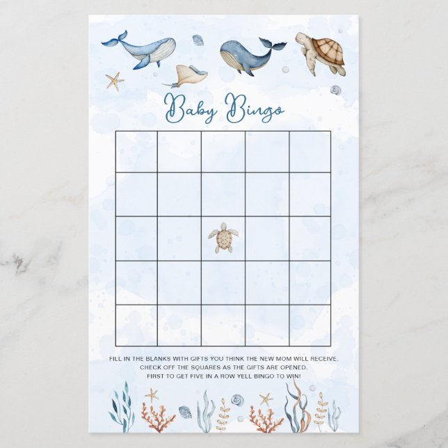 Onder het zee Baby Bingo spel (Voorkant)