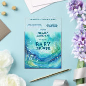 Onder het Zee Baby Boy Schattigee Waterverf Bubbel Acryl Uitnodigingen (Insitu (Huwelijk))