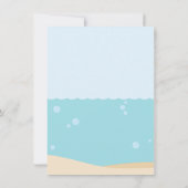 Onder het Zee Baby Boy Shower Invitations Kaart (Achterkant)