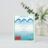 Onder het Zee Baby Boy Shower kont Kaart (Staand voorkant)