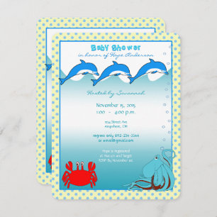 Onder het Zee Baby Boy Shower kont Kaart