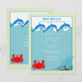 Onder het Zee Baby Boy Shower kont Kaart (Voorkant / Achterkant)