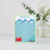 Onder het Zee Baby Boy Shower kont Kaart (Staand voorkant)