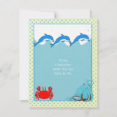 Onder het Zee Baby Boy Shower kont Kaart (Achterkant)