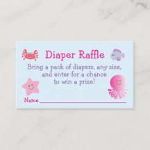 Onder het Zee Baby Girl Shower Diaper Raffle