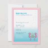 Onder het Zee Baby Girl Shower Kaart (Voorkant)