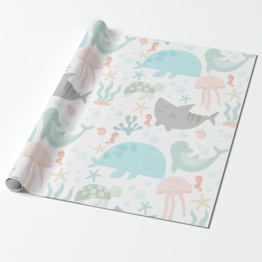 Onder het Zee Baby inpakpapier (Uitgerold)