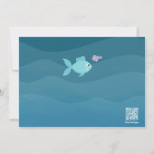 Onder het Zee Baby Meisje 1e Verjaardagsfeestfoto Kaart (Achterkant)