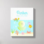 Onder het Zee Baby Nursery Decor Canvas Afdruk (Voorkant)