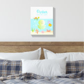 Onder het Zee Baby Nursery Decor Canvas Afdruk (Insitu (Slaapkamer))