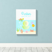 Onder het Zee Baby Nursery Decor Canvas Afdruk (Insitu (Houten vloer))