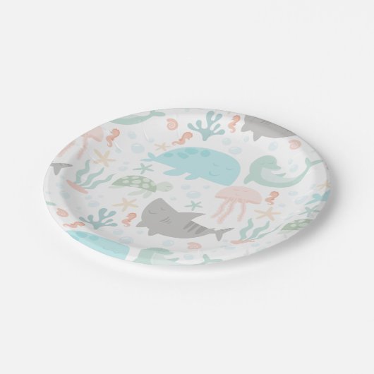 Onder het Zee Baby Papieren Bordje (Gekanteld)