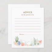Onder het Zee Baby shower Advice Kaart (Voorkant / Achterkant)