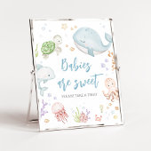 Onder het Zee Baby shower baby's zijn zoet Poster