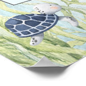 Onder het Zee Baby shower Betting Squares Sign Poster (Hoek)