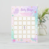 Onder het Zee Baby shower Bingo Card Game Kaart (Staand voorkant)