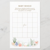 Onder het Zee Baby shower Bingo Game (Voorkant)