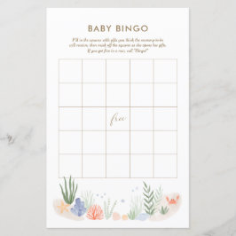 Onder het Zee Baby shower Bingo Game