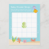 Onder het Zee Baby shower Bingo Game Kaart (Voorkant)