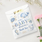 Onder het Zee Baby shower Blue Ocean Bedankzakje (Gezegeld)