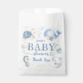 Onder het Zee Baby shower Blue Ocean Bedankzakje (Voorkant)