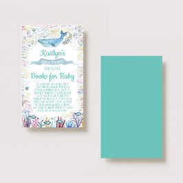 Onder het Zee Baby shower Boek Aanvraag Informatiekaartje