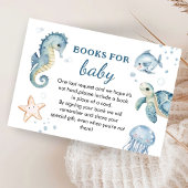 Onder het Zee Baby shower Boek voor Baby Informatiekaartje