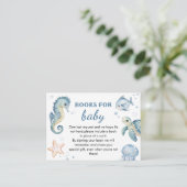 Onder het Zee Baby shower Boek voor Baby Informatiekaartje (Staand voorkant)