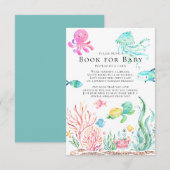 Onder het Zee Baby shower Boek voor Baby Kaart (Voorkant / Achterkant)