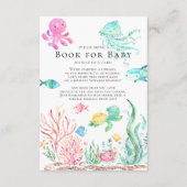 Onder het Zee Baby shower Boek voor Baby Kaart (Voorkant)