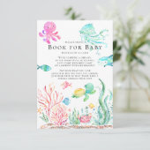 Onder het Zee Baby shower Boek voor Baby Kaart (Staand voorkant)