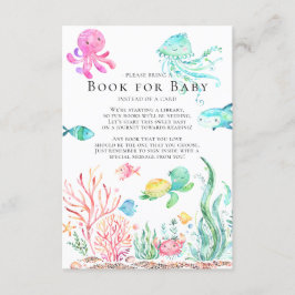 Onder het Zee Baby shower Boek voor Baby Kaart