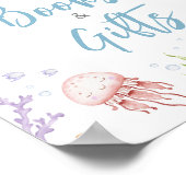 Onder het Zee Baby shower Boeken en geschenken Poster (Hoek)