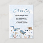 Onder het zee Baby shower Boeken voor baby Informatiekaartje (Voorkant)