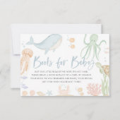 Onder het Zee Baby shower boeken voor Baby Kaart (Voorkant)