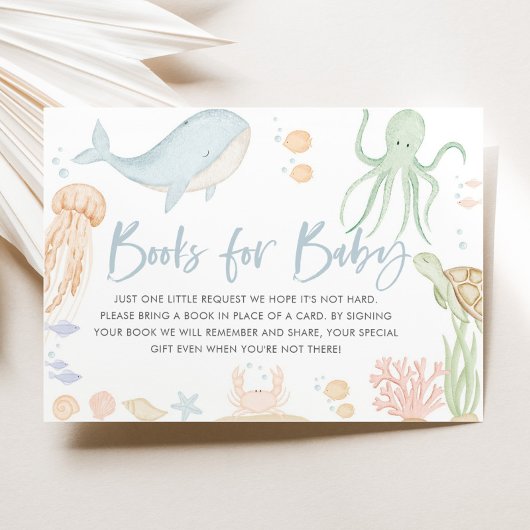 Onder het Zee Baby shower boeken voor Baby Kaart