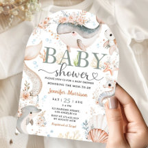 Onder het Zee Baby shower Boho Ocean Girl Arched