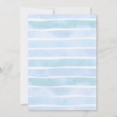 Onder het Zee Baby shower Boy Blue Ocean Kaart (Achterkant)