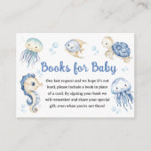 Onder het Zee Baby shower Boy Books voor Baby Informatiekaartje (Voorkant)