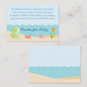 Onder het Zee Baby shower Breng een Boek Kaart (Voorkant / Achterkant)
