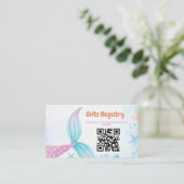 Onder het zee Baby shower cadeau Registry qr code Informatiekaartje (Staand voorkant)
