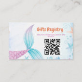 Onder het zee Baby shower cadeau Registry qr code Informatiekaartje (Voorkant)